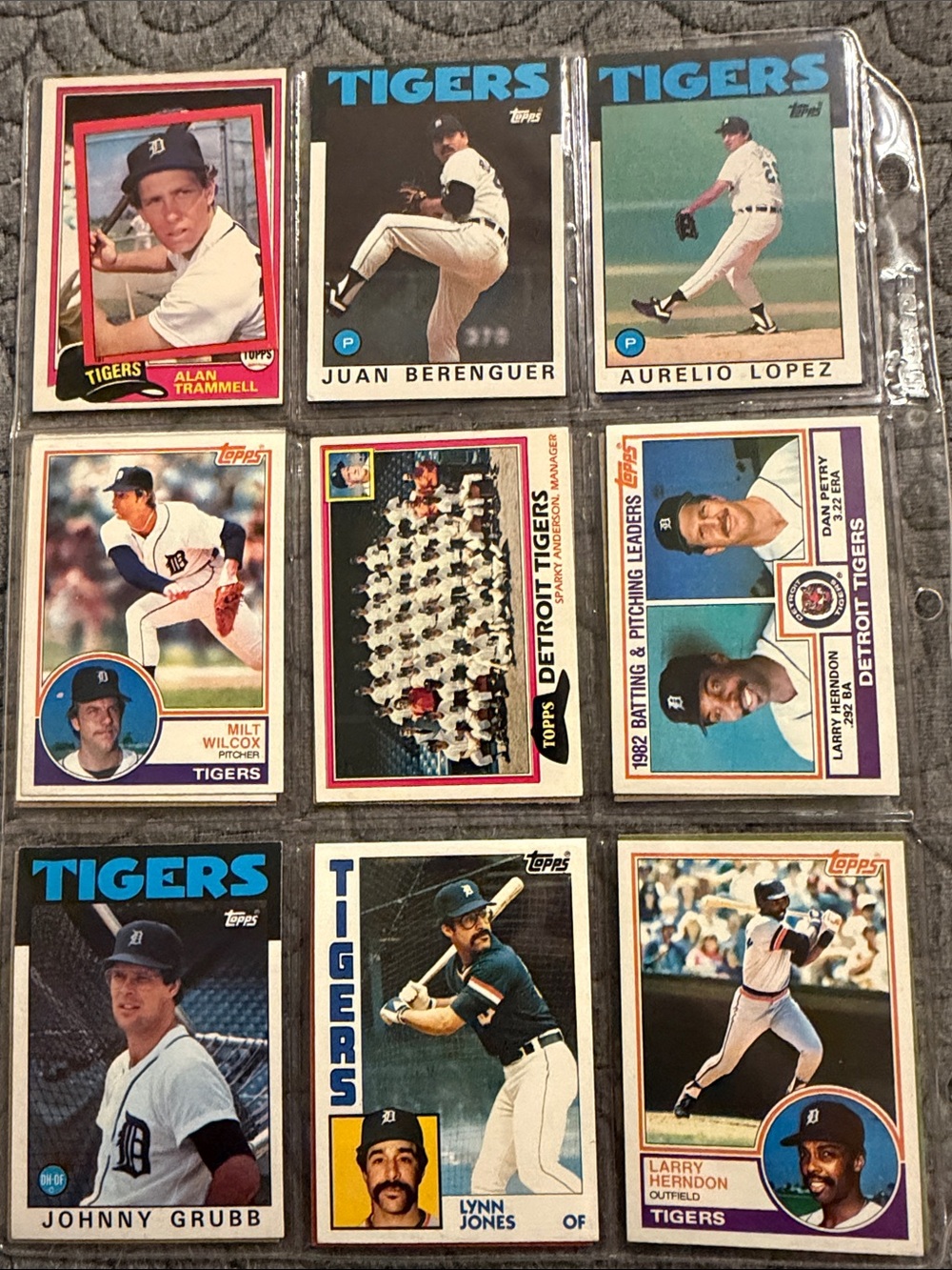 Topps Detroit Tigers Card Lot - Blue, White, Black